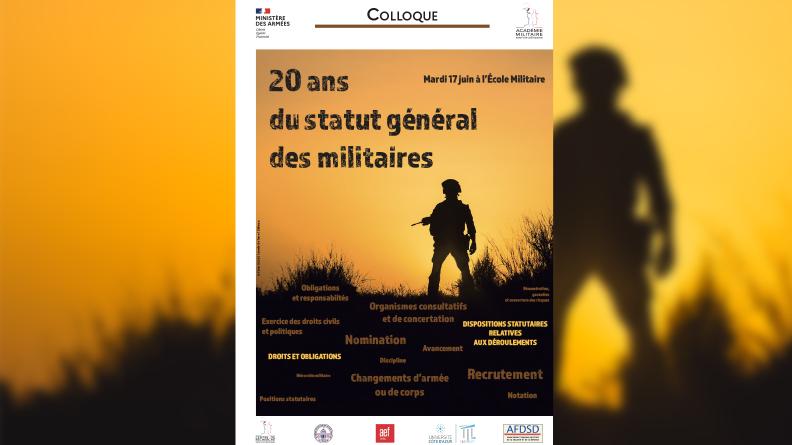 Affiche colloque 20 ans du statut général des militaires Affiche colloque 20 ans du statut général des militaires
