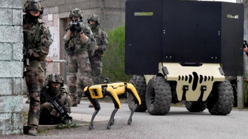 Spot, le robot-chien, testé en exercice, pour effectuer des missions de reconnaissance