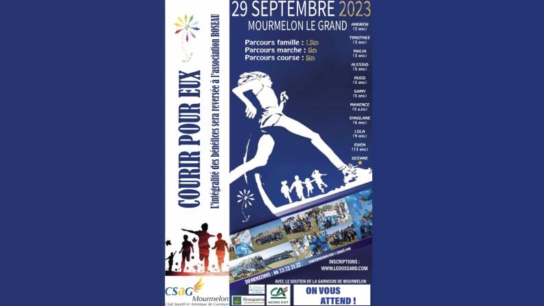 Affiche de l'évènement « Courir pour eux » 2023