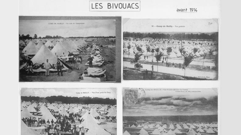 Cartes postales des bivouacs de Mailly avant 1914