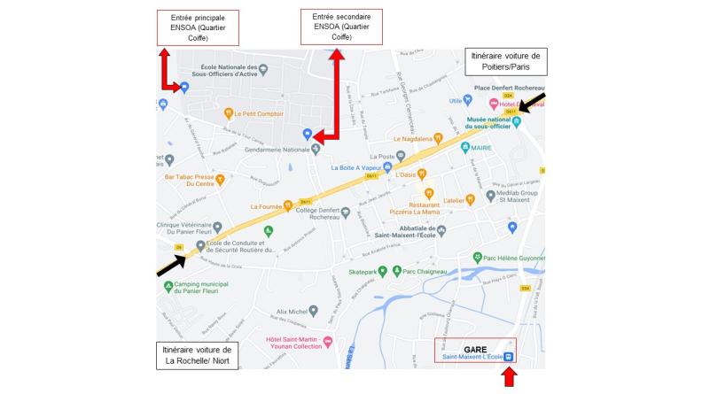 Plan d'accès à l'ENSOA