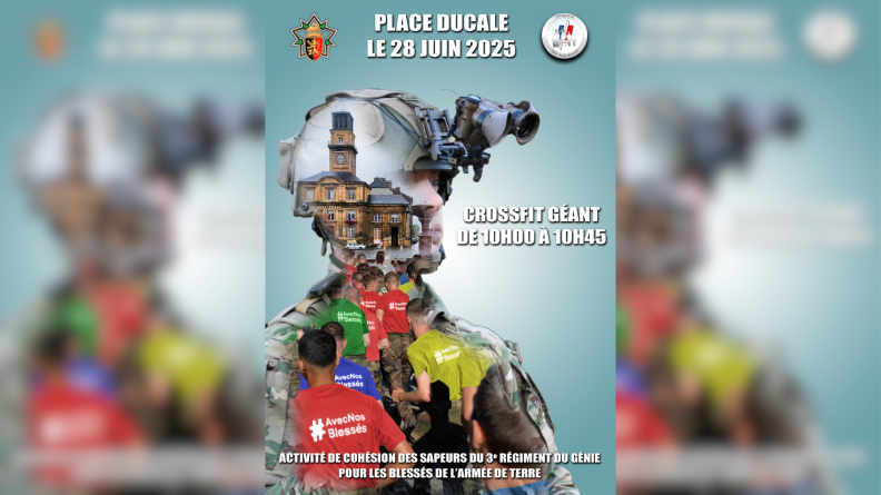 3e régiment du génie - Affiche Avec Nos Blessés