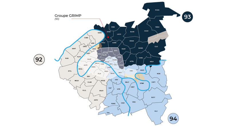 Carte du secteur du GRIMP