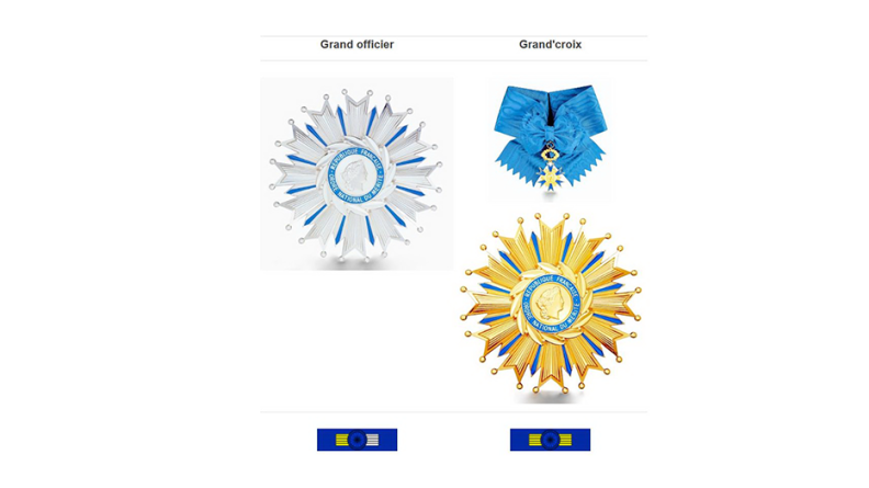 plaques grand officier et grand croix ONM