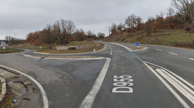streetview au niveau de l'entrée du camp de Canjuers