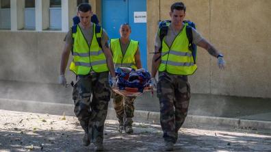 Extraction d'un blessé