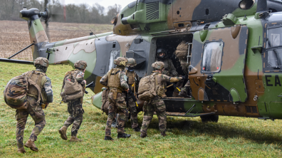 Les sapeurs du 6e RG en exercice avec le 1er RHC