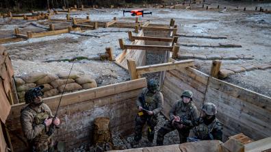 Exercice tactique sur le camp de Mourmelon en partenariat avec le 501e RCC.