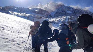 Ascension du sommet de l’Aconcagua, point culminant des Andes à 6 962 m.