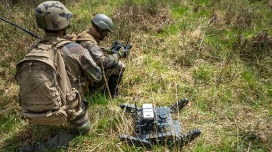 Exercice tactique intégrant trois robots NERVA de KNDS.