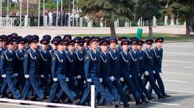 Défilé militaire de cadets russes. "Parade, victory day" prise dans la ville de Samara en Russie.