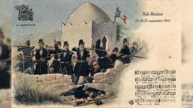 Représentation de la Bataille de Sidi-Brahim avec partition