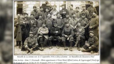 Groupe de chasseurs de la 2e section en 1916