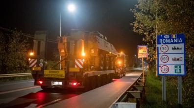 Opération BALAUR, arrivée du premier convoi routier en Roumanie
