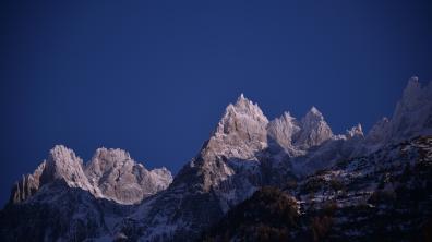 Les Aiguilles de Chamonix, vues du quartier LCL Pourchier, Chamonix-Mont-Blanc