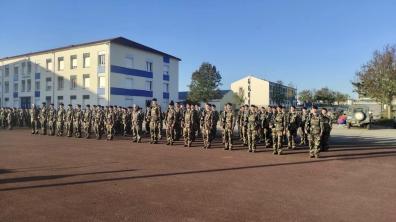 Cérémonie de remise de l'arme aux élèves de la 362 promotion du 1e bataillon