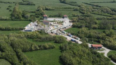Vue aérienne du camp d'Avon