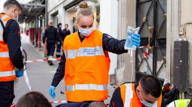 Service Civique sur intervention pour un accident sur la voie publique