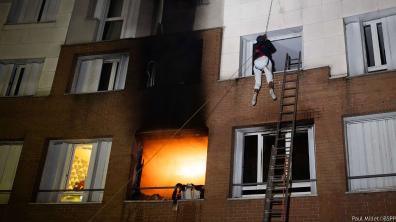 Sauvetage sur un feu d'appartement à Villeneuve-la-Garenne