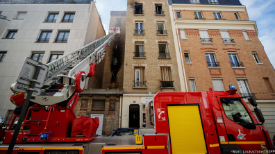 Déploiement d'une EPAN sur un feu d'appartements à Boulogne-Billancourt (92)