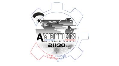 Logo de l'Ambition maintenance terrestre 2023 de la SIMMT