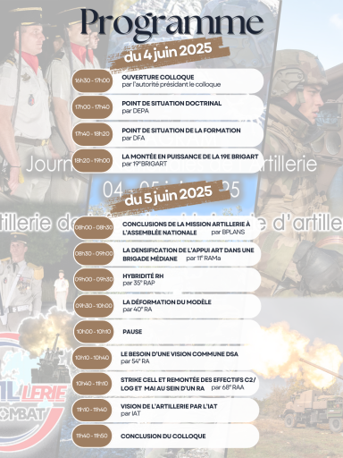 Programme du colloque Wagram 2025 © EMD
