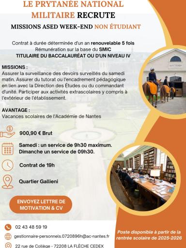 flyer recrutement ased weekend non étudiant