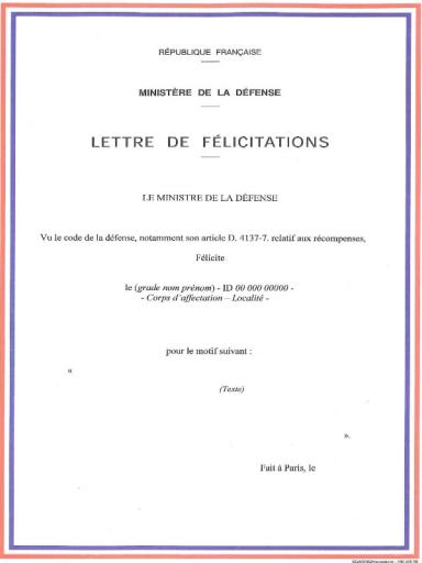 lettre de fellicitation