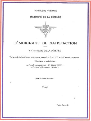 témoignage de satisfaction