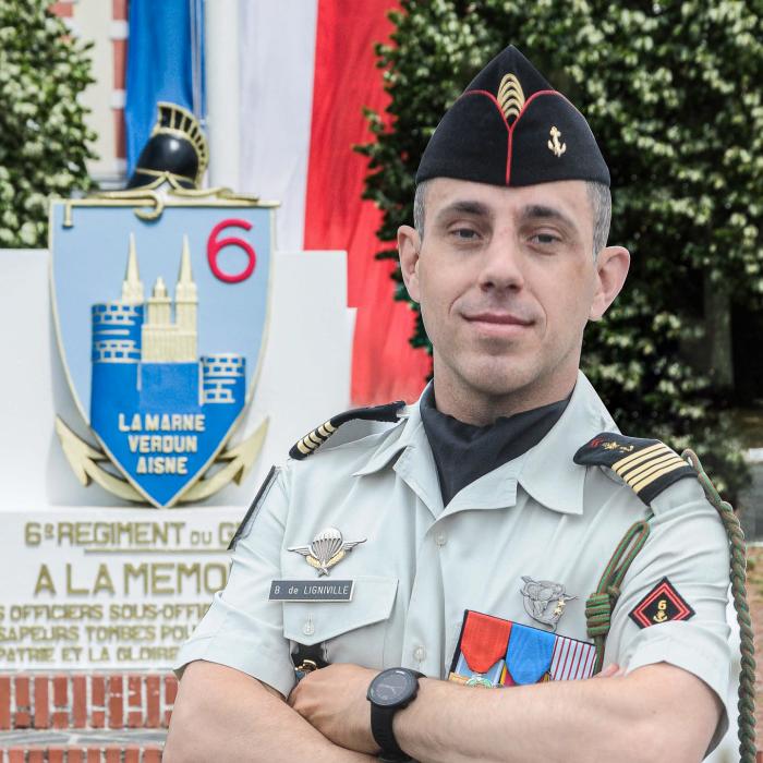 Colonel Benoît de Ligniville, chef de corps du 6e régiment du génie - © CAL Morgane / 6e RG – Tous d