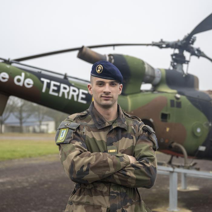 EO Théo, officier sous contrat pilote à l'Ecole militaire des aspirants de Coëtquidan